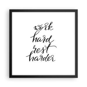 Poszter fehér keretben - Élet egyensúly - 40x40 cm