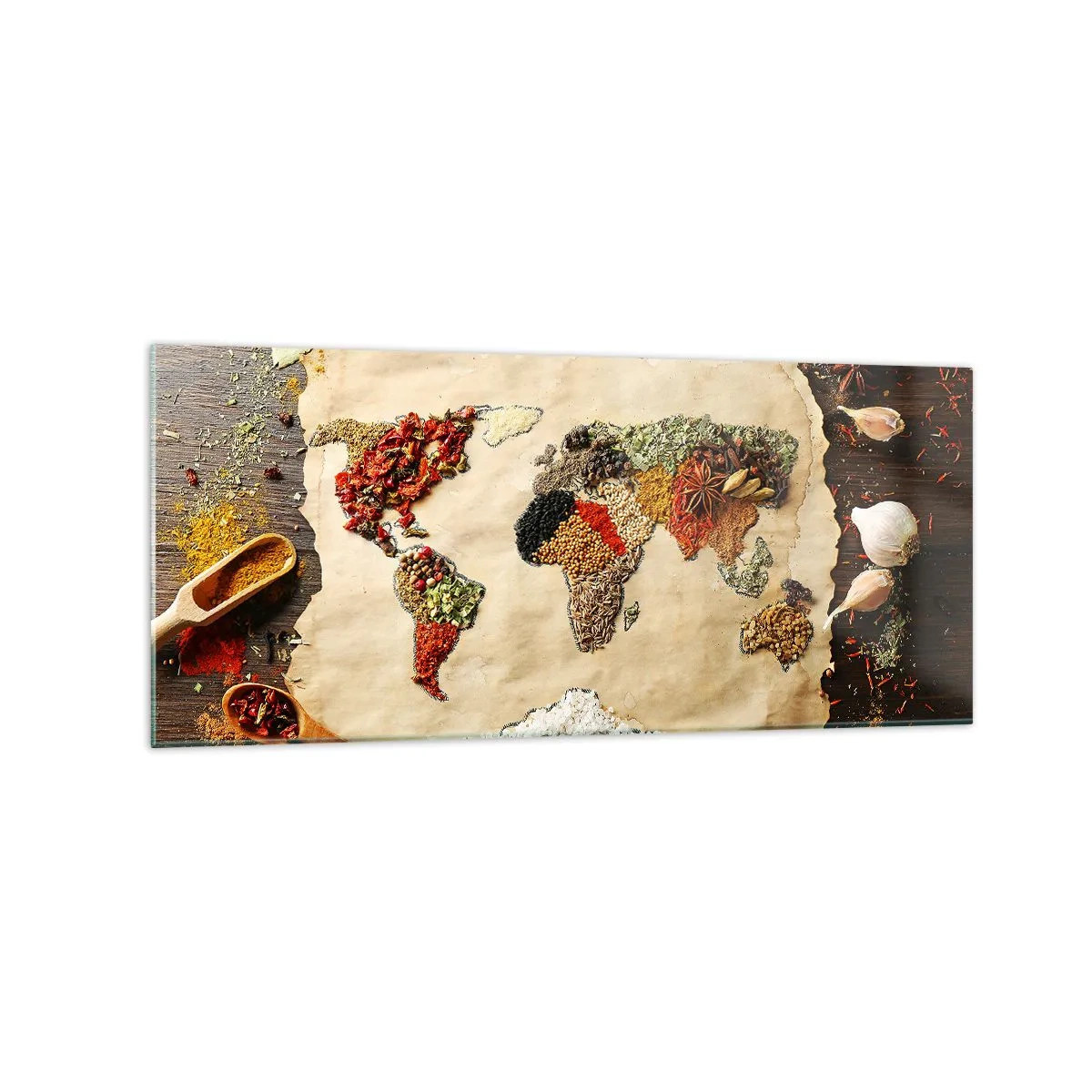 Üveg kép - A világ összes íze - 120x50 cm