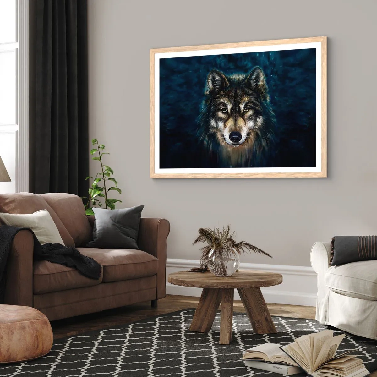 Poszter világos tölgy keretben - Alfa? És az omega - 70x50 cm