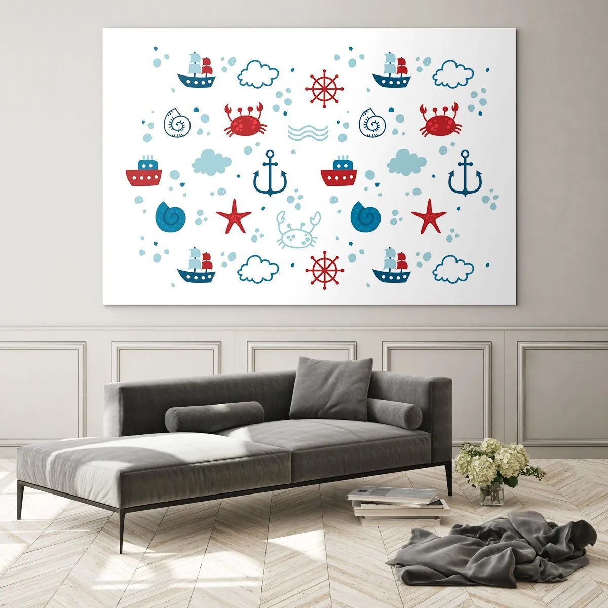 Üveg kép - Tengeri mese - 120x80 cm