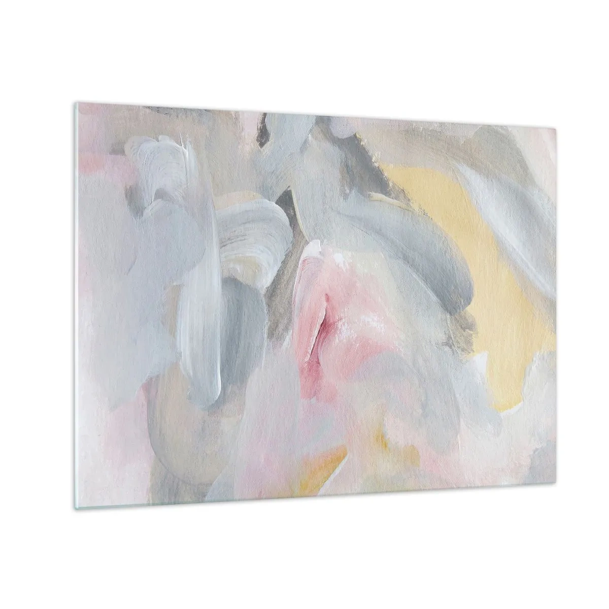 Üveg kép - Absztrakt kompozíció pasztell színekben - 70x50cm - Egy pasztell világban - Modern fali dekoráció nappalihoz és hálószobához ARTTOR