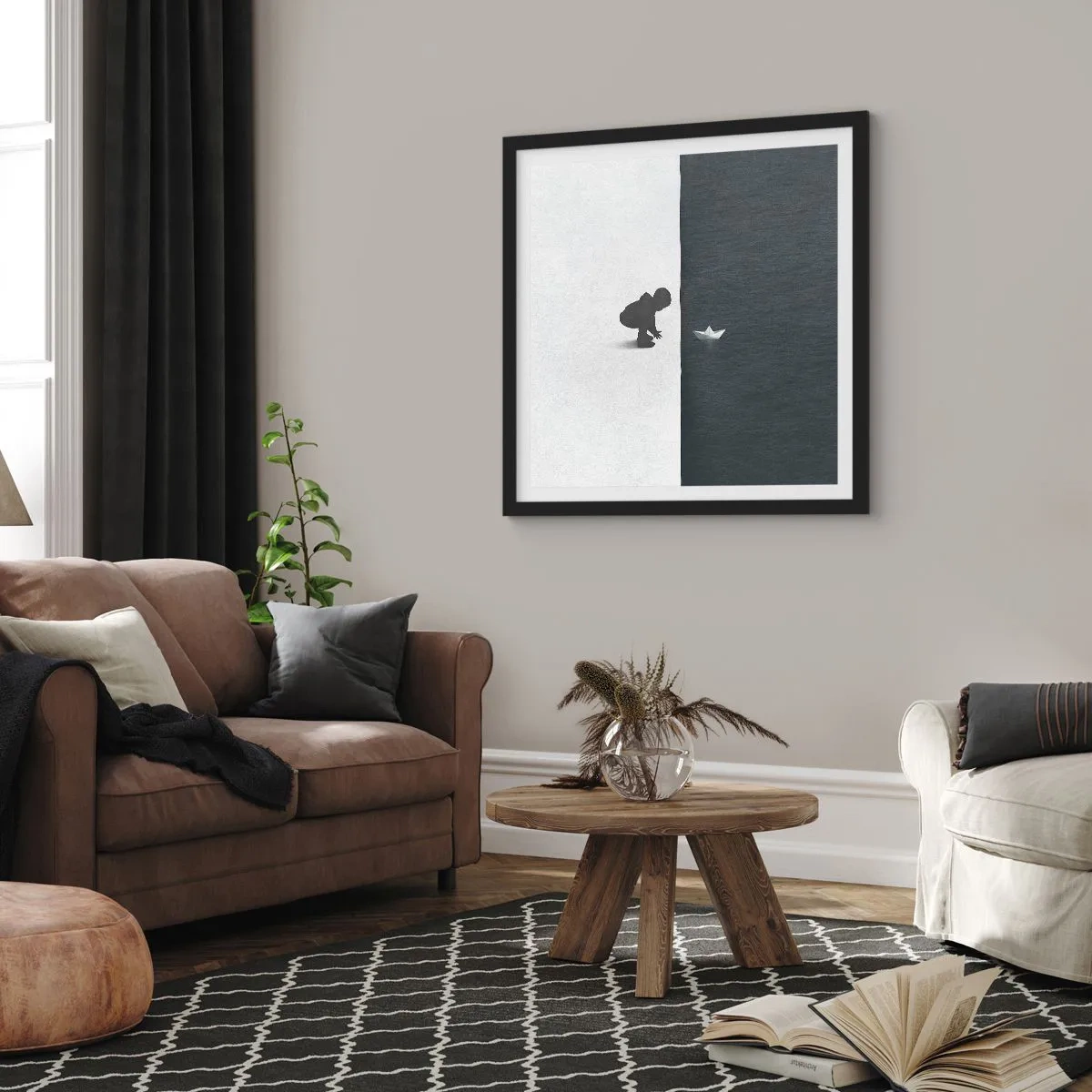 Poszter fehér keretben - Nagy utazás - 40x40 cm