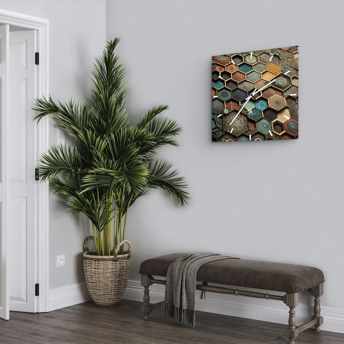 Falióra, Óra - Arab ornamentika - egy variáció - 30x30 cm