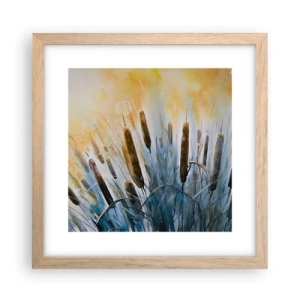Poszter világos tölgy keretben - A víz hűvössége, a nap melege - 30x30 cm