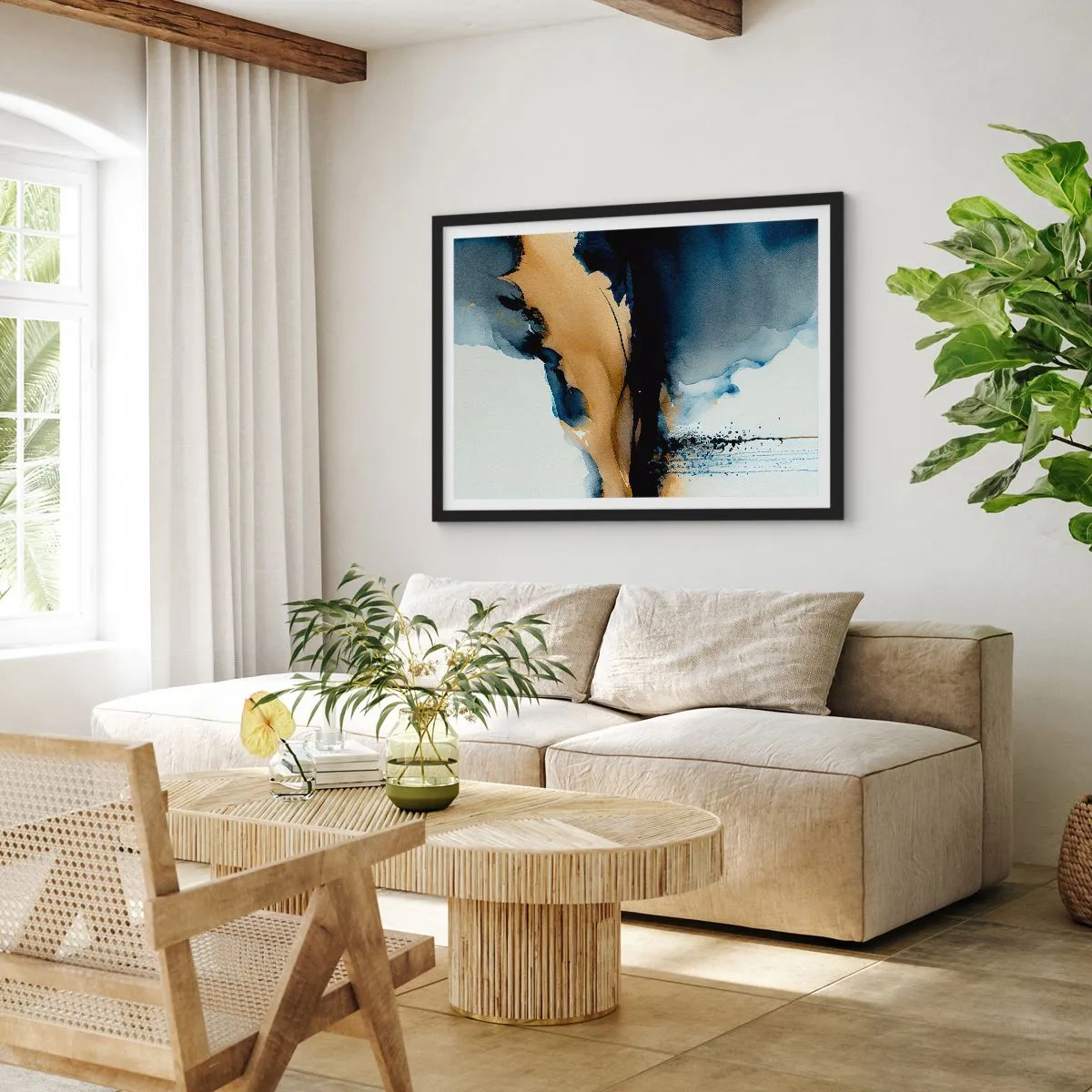 Poszter fehér keretben - A fátyol mögött - 100x70 cm