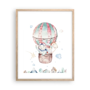 Poszter világos tölgy keretben - Nemsokára visszajövünk! - 40x50 cm