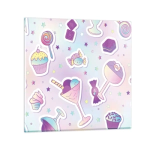 Üveg kép - Hogy minden nap születésnap legyen - 30x30 cm