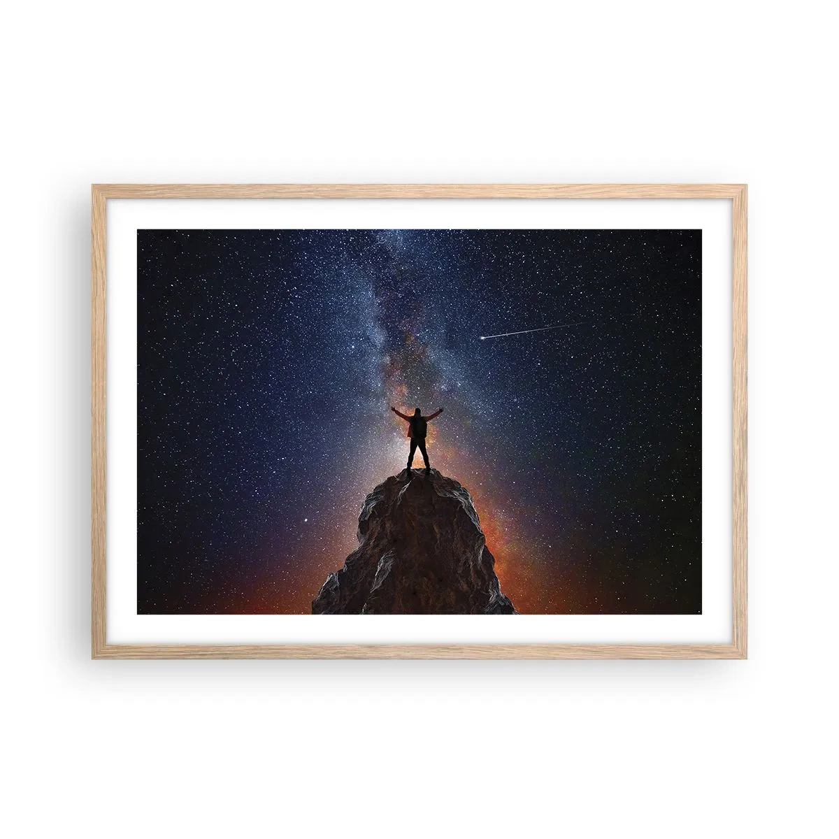 Poszter világos tölgy keretben - Az erő velem van! - 70x50 cm