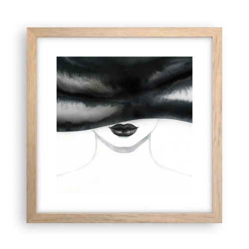 Poszter világos tölgy keretben - Érzéki titok - 30x30 cm