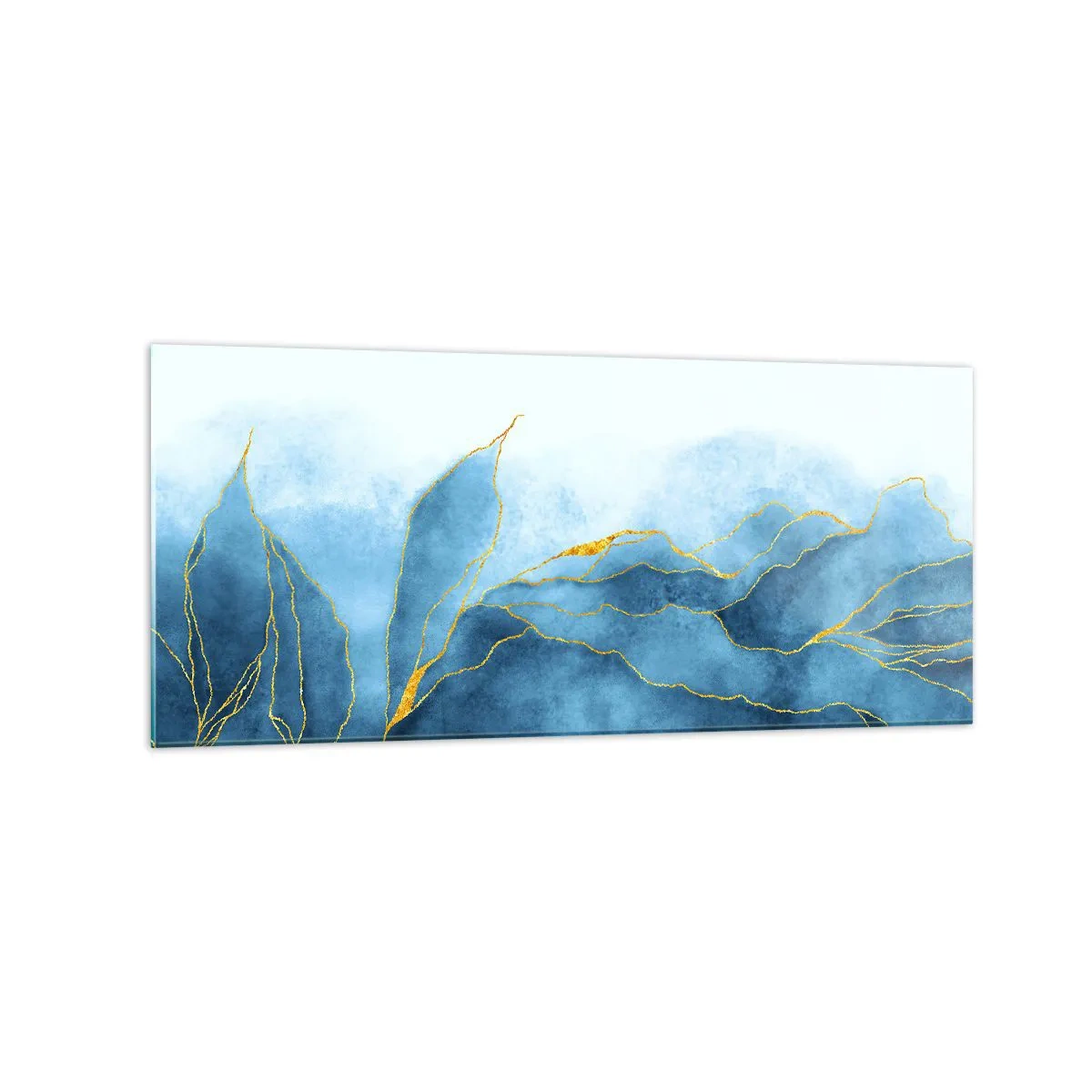 Üveg kép - Kék aranyban - 120x50 cm