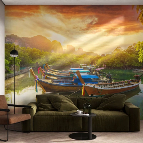 Fotótapéta Premium Canvas - Egy dolgos nap előtt - Tájkép, Thaiföld, Tenger - 100x70 cm