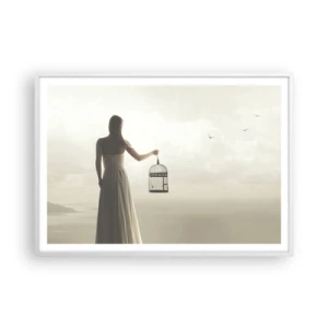 Poszter fekete keretben - Légy szabad - 100x70 cm