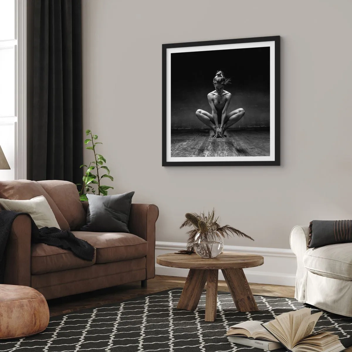 Poszter fehér keretben - A táncenergia koncentrációja - 30x30 cm