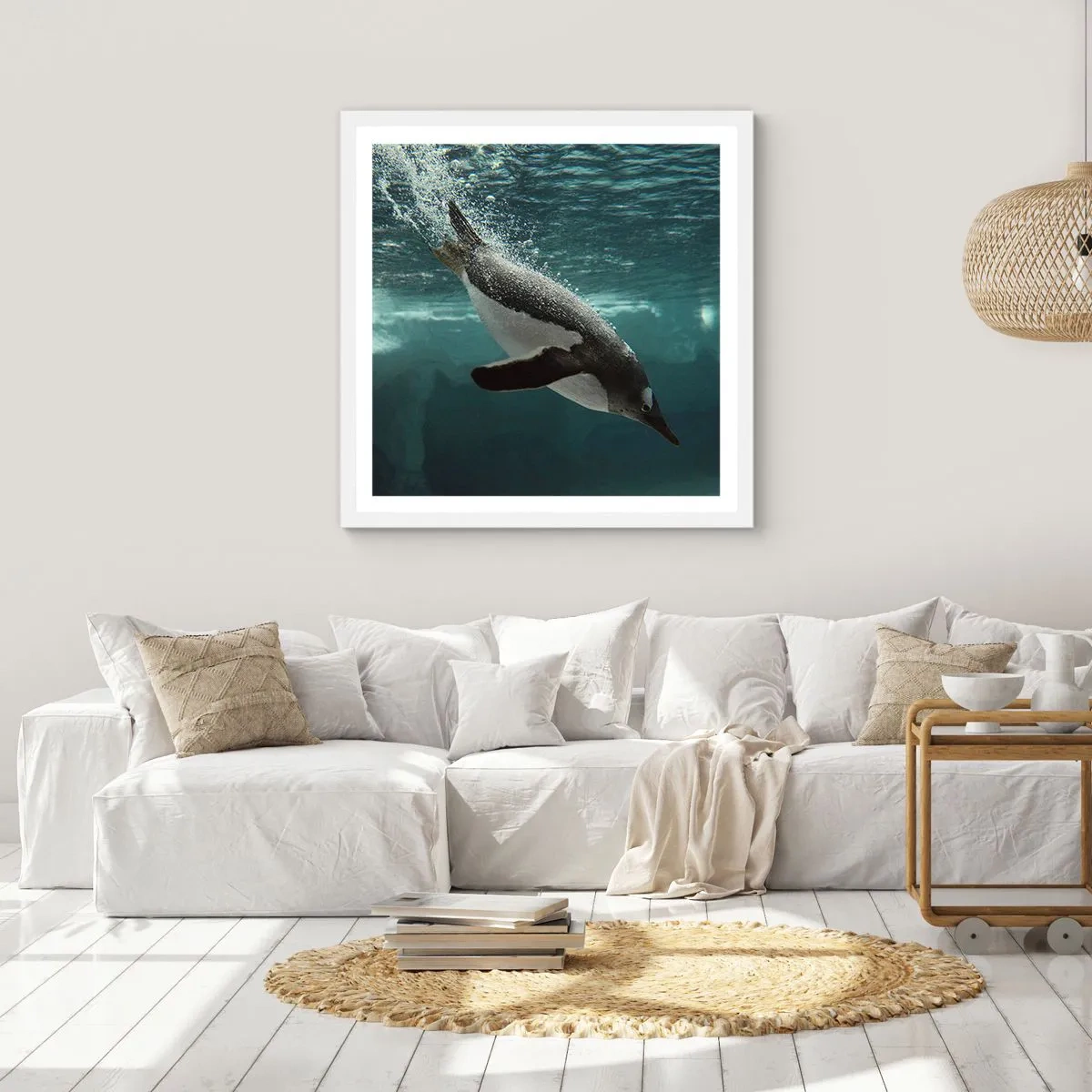 Poszter fekete keretben - Üdv a világomban - 60x60 cm