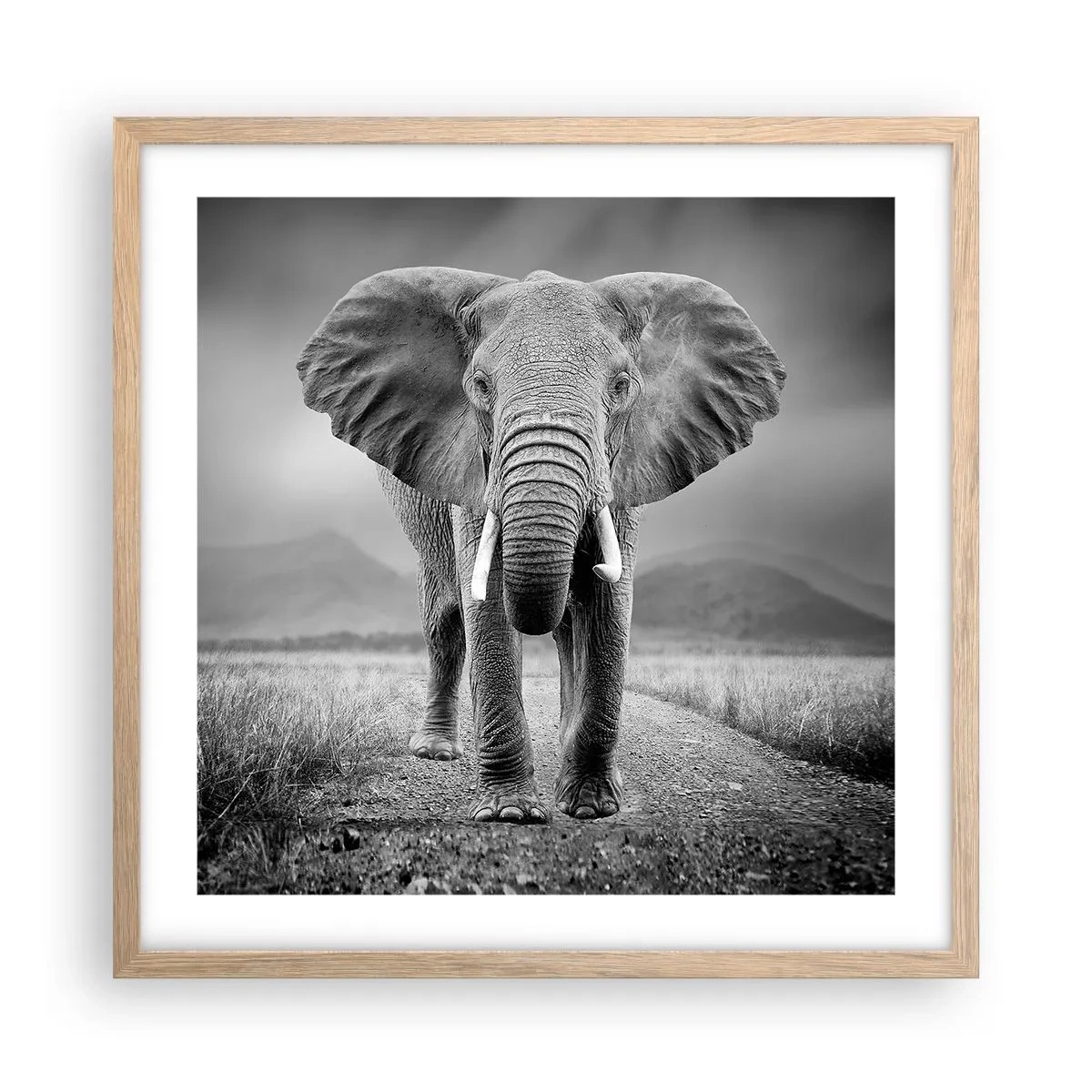 Poszter világos tölgy keretben - A házigazda üdvözli - 50x50 cm