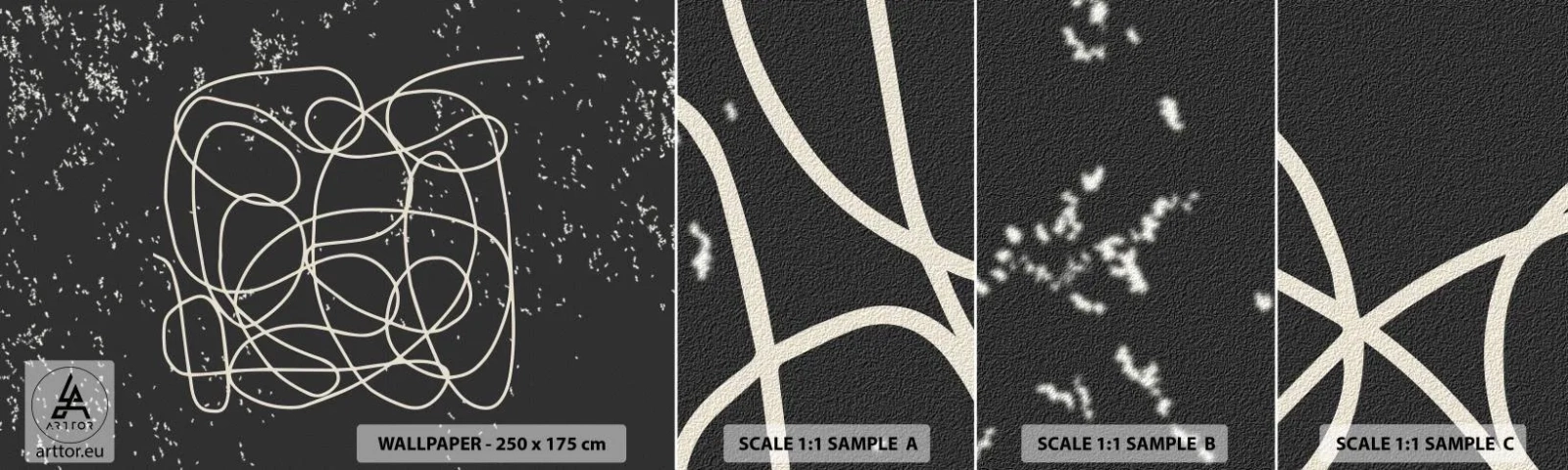 Fotótapéta Minta Öntapadós Deluxe Sticker - Gondolatok elkalandozása - Absztrakció, Grafika, Darab - 100x30 cm