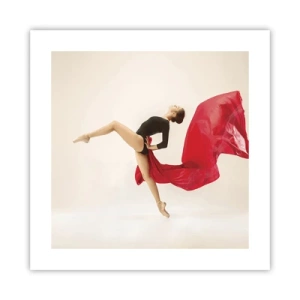 Poszter - Piros és fekete - 40x40 cm