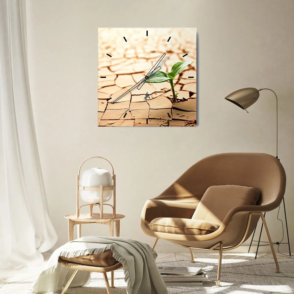 Falióra, Óra - Az élet fékezhetetlen ereje - 30x30 cm