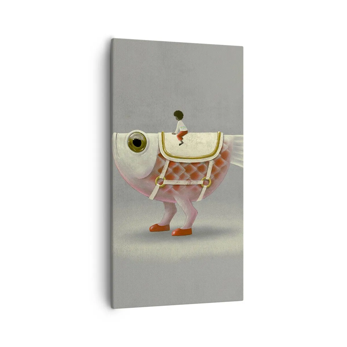 Vászonkép - A halas lovas - 55x100 cm