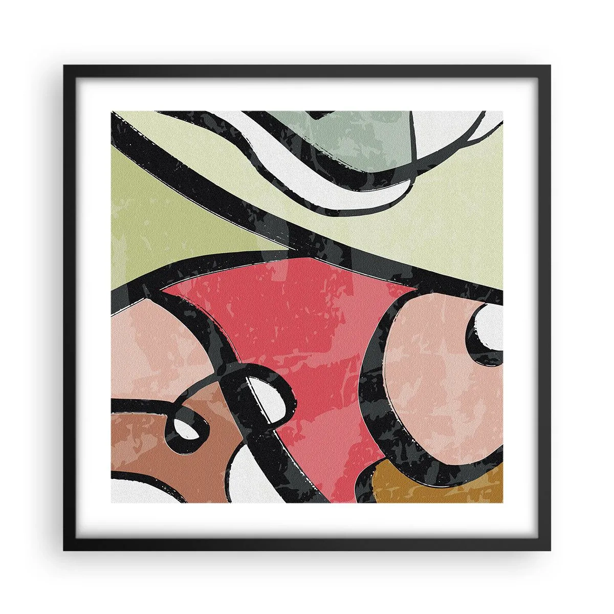 Poszter fehér keretben - Pirouettek a színek között - 50x50 cm