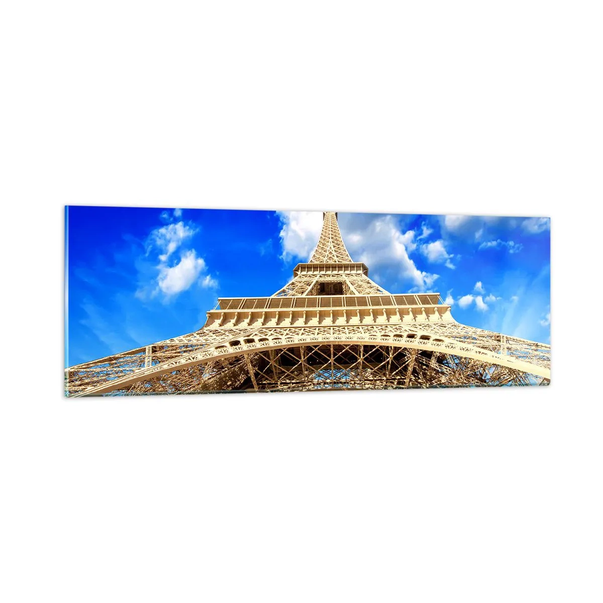 Üveg kép - Az ég és a felhők felé nyúlva - 90x30 cm