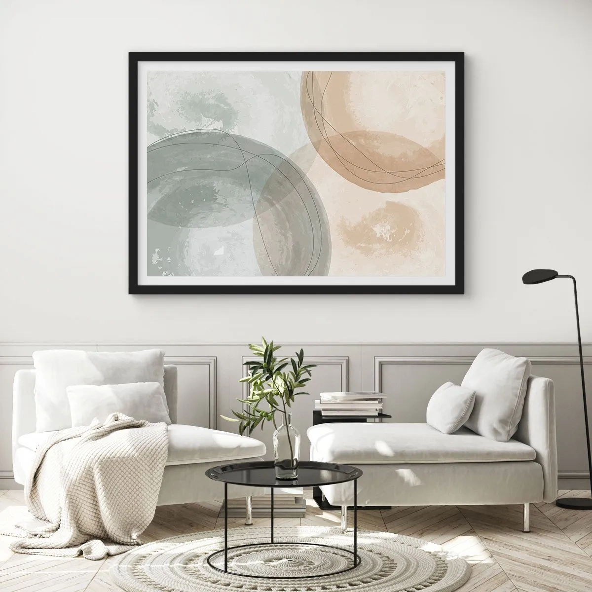 Poszter fehér keretben - világok behatolása - 100x70 cm