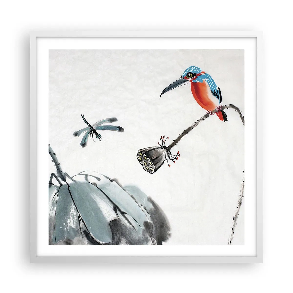 Poszter fekete keretben - A rét élete - 60x60 cm