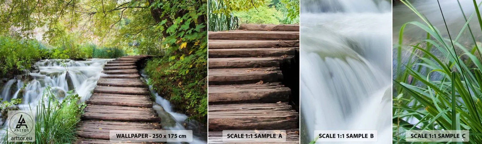 Fotótapéta Minta Standard Eco - A víz egyáltalán nem csendes - Tájkép, Horvátország, Természet - 100x30 cm