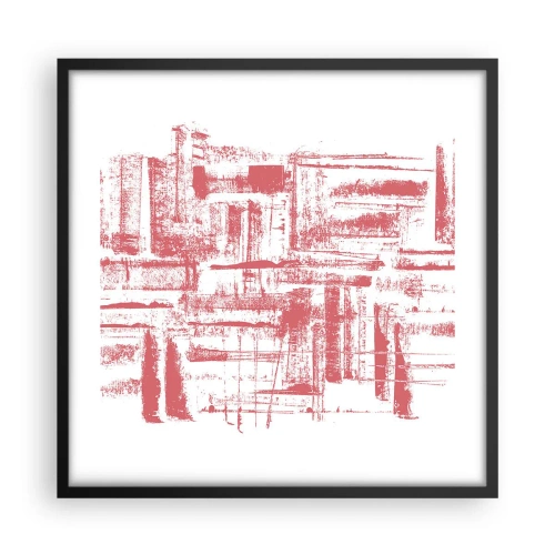 Poszter fehér keretben - A vörös város - 50x50 cm