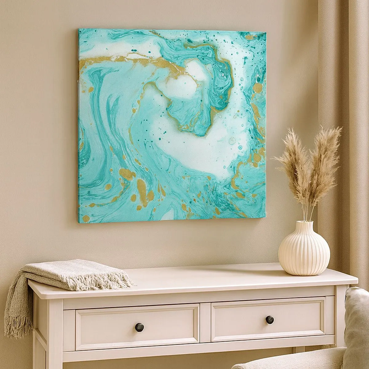 Vászonkép - Az Edo-korszak nagy hulláma alatt - 30x30 cm