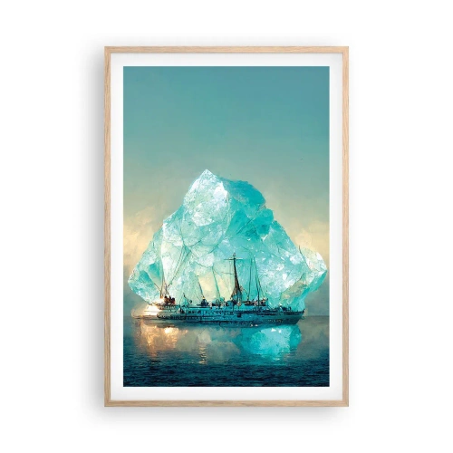 Poszter világos tölgy keretben - Sarkvidéki gyémánt - 61x91 cm