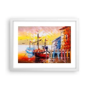 Poszter fekete keretben - Boldog visszatérés - 40x30 cm