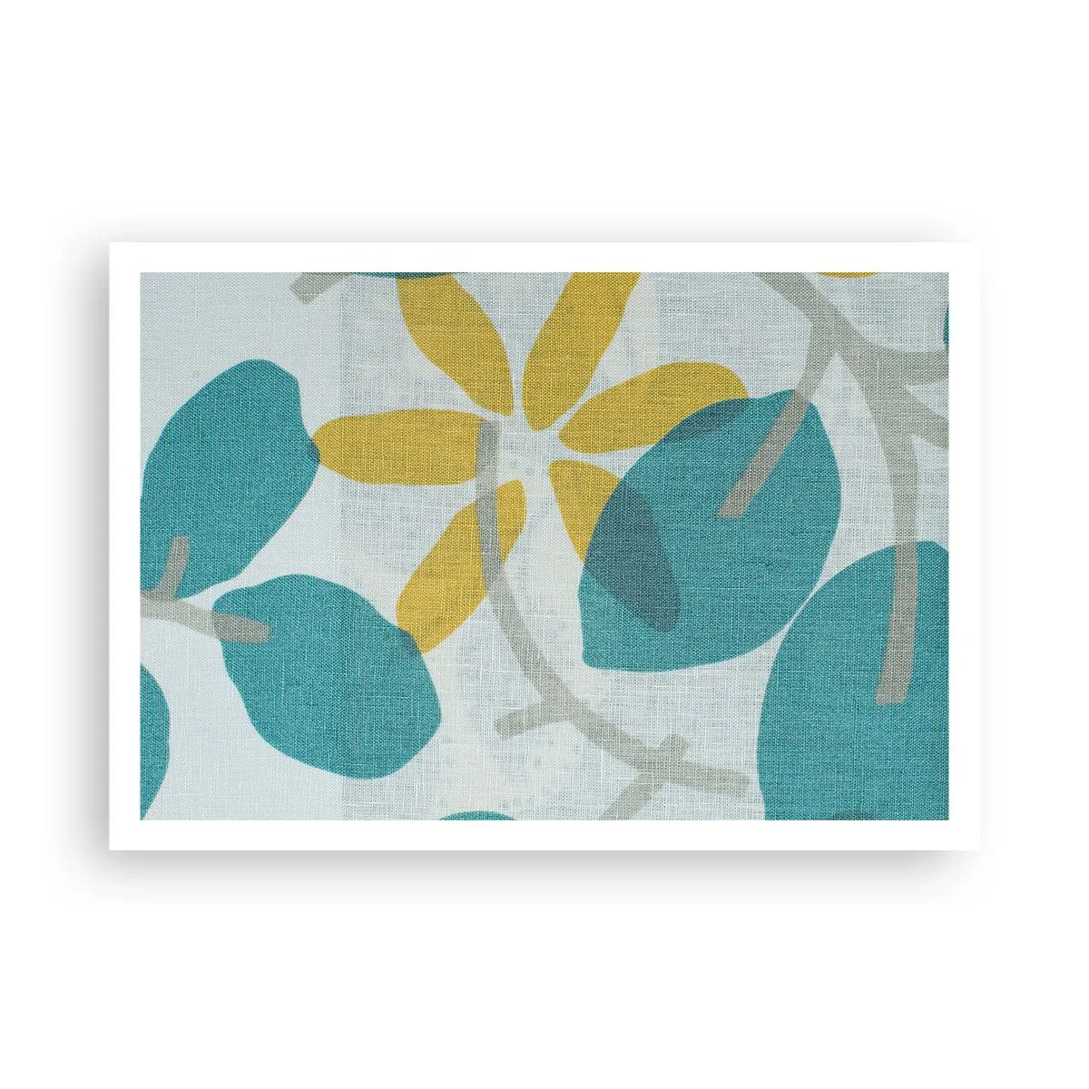 Poszter - Azúrkék levelek között - 100x70 cm