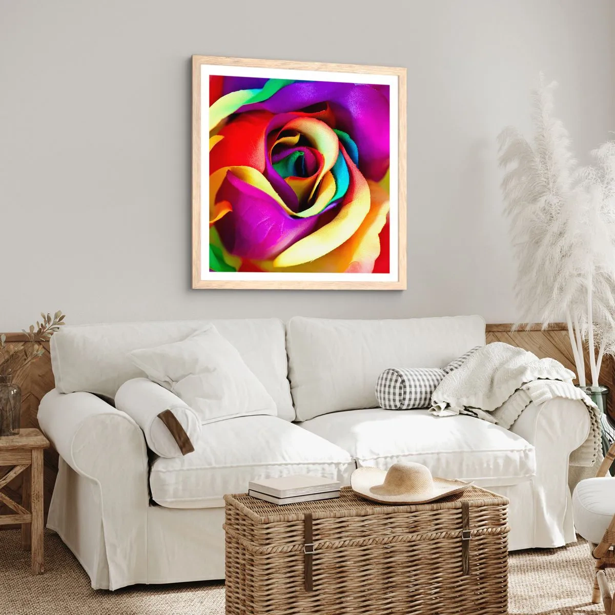 Poszter világos tölgy keretben - Ez lehetetlen - 50x50 cm