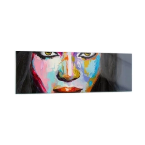 Üveg kép - Lehetetlen levenni a tekintetet - 160x50 cm