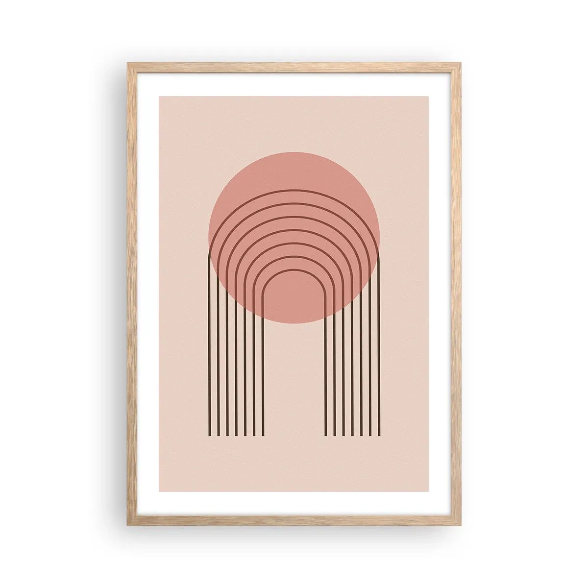 Poszter világos tölgy keretben - Ellenállhatatlan vonzalom - 50x70 cm