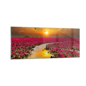 Üveg kép - A tó titokzatos élete - 100x40 cm