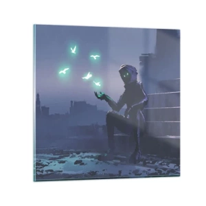 Üveg kép - Az élet vissza fog térni - 70x70 cm