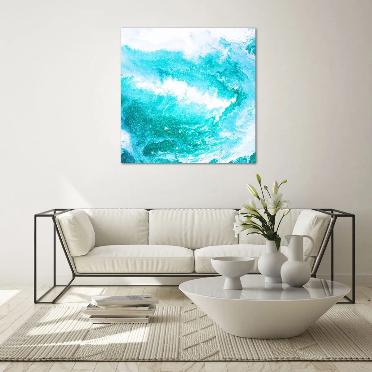 Üveg kép - Az elem magjában - 60x60 cm