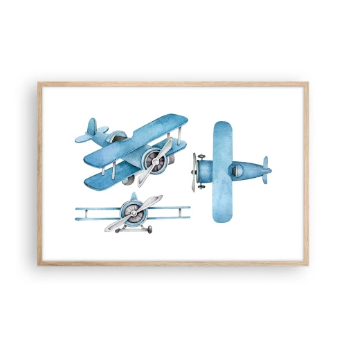 Poszter világos tölgy keretben - Egy született győztes - 91x61 cm