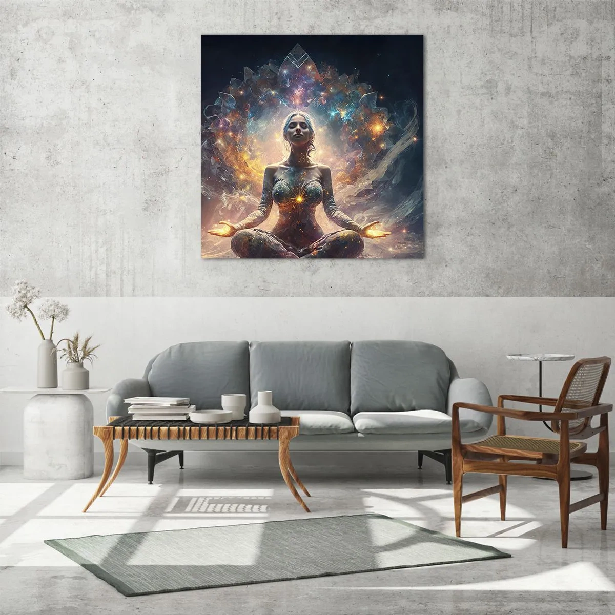 Üveg kép - A jó energia áramlása - 40x40 cm