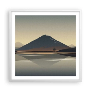 Poszter fekete keretben - Tükörreflexió - 60x60 cm