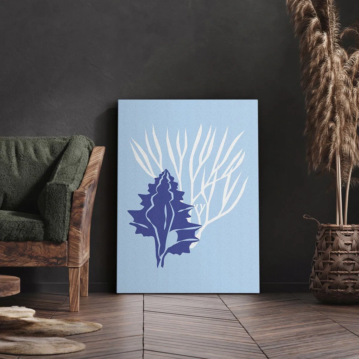 Vászonkép - Lombos formák - 65x120 cm