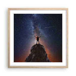 Poszter világos tölgy keretben - Az erő velem van! - 50x50 cm