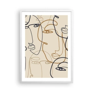 Poszter fekete keretben - Többszörös portré  - 50x70 cm