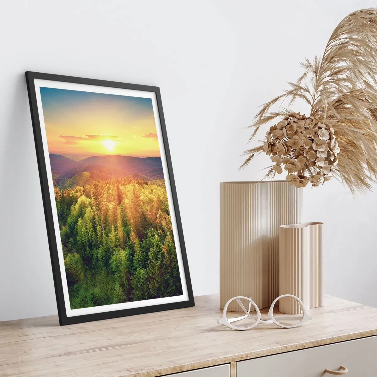 Poszter fehér keretben - Hegytetők és csúcsok - 61x91 cm