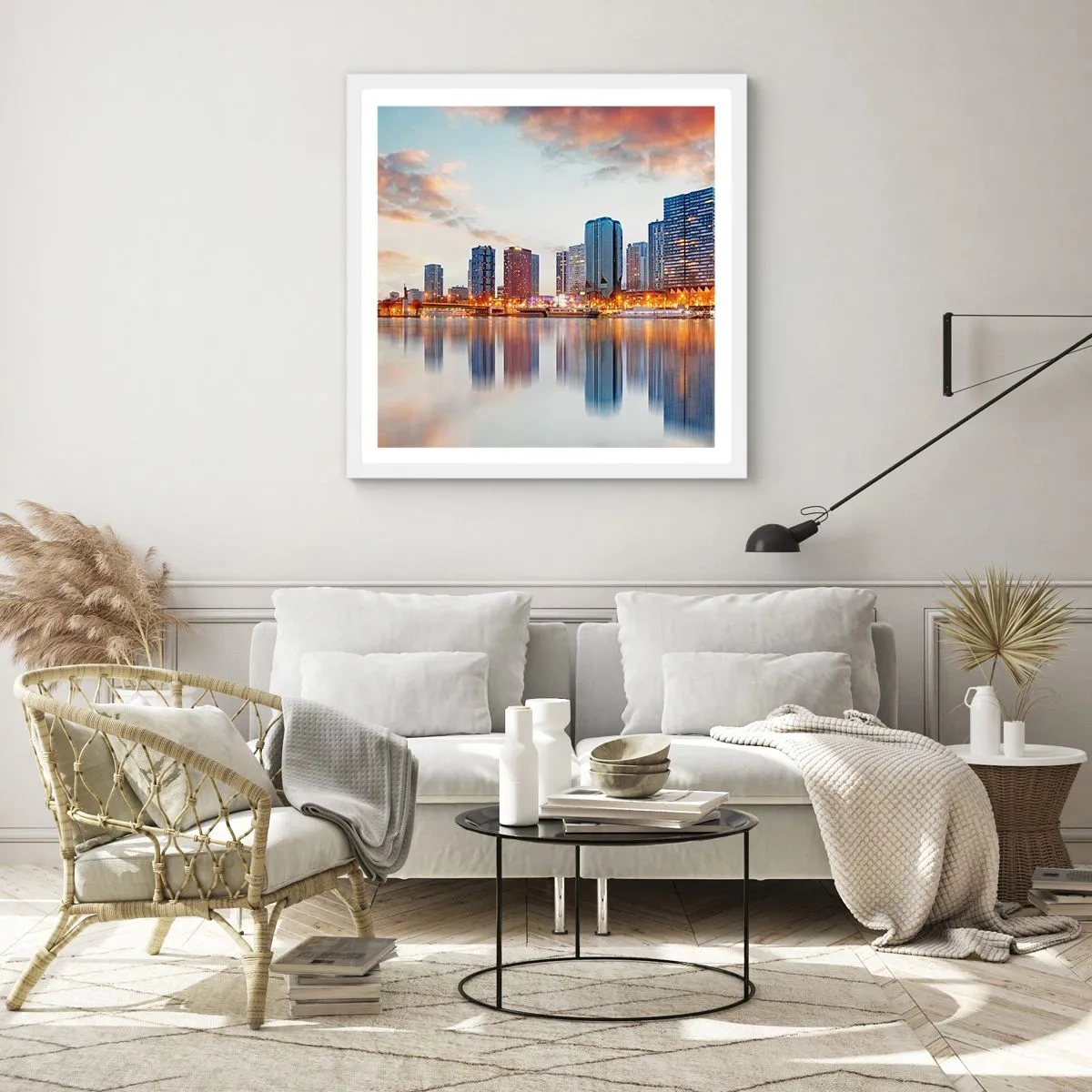 Poszter fekete keretben - Párizs monumentális nyugalma - 40x40 cm