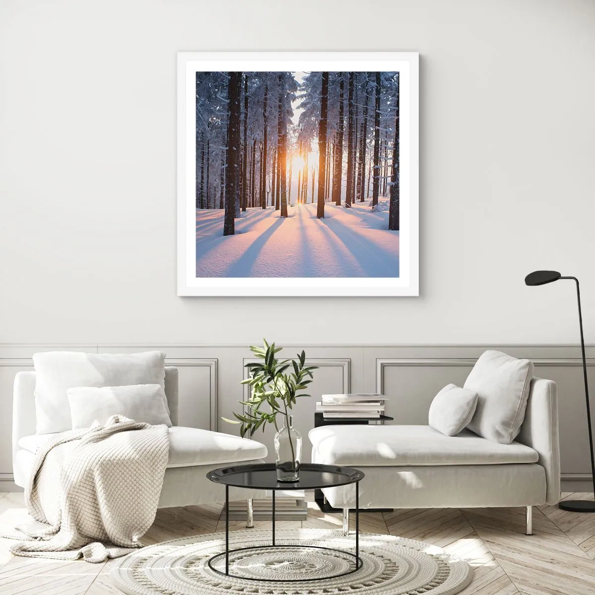 Poszter fekete keretben - Egyértelműen fekete-fehéren - 40x40 cm