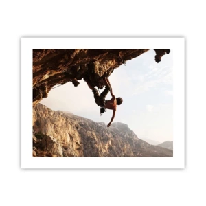 Poszter - A világ egy szikladarabon összezsugorodott egy kézben  - 50x40 cm