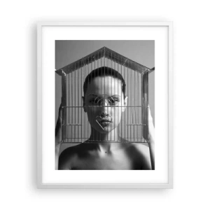 Poszter fekete keretben - Kissé szürreális portré - 40x50 cm